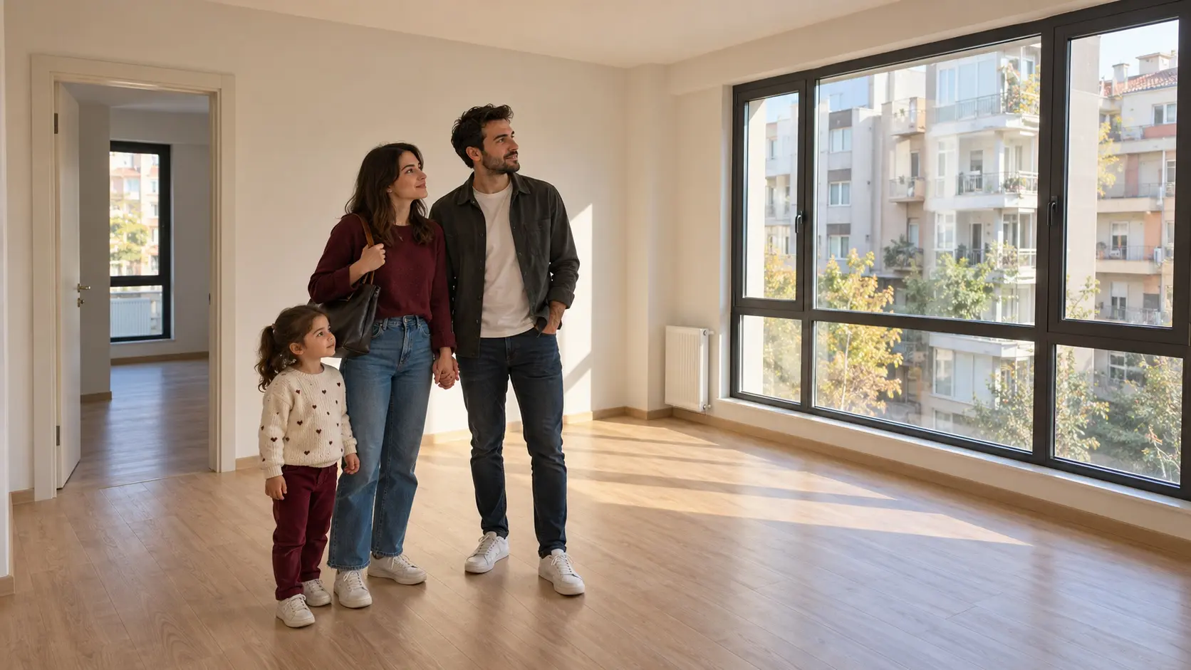 Family buying an apartment in Istanbul